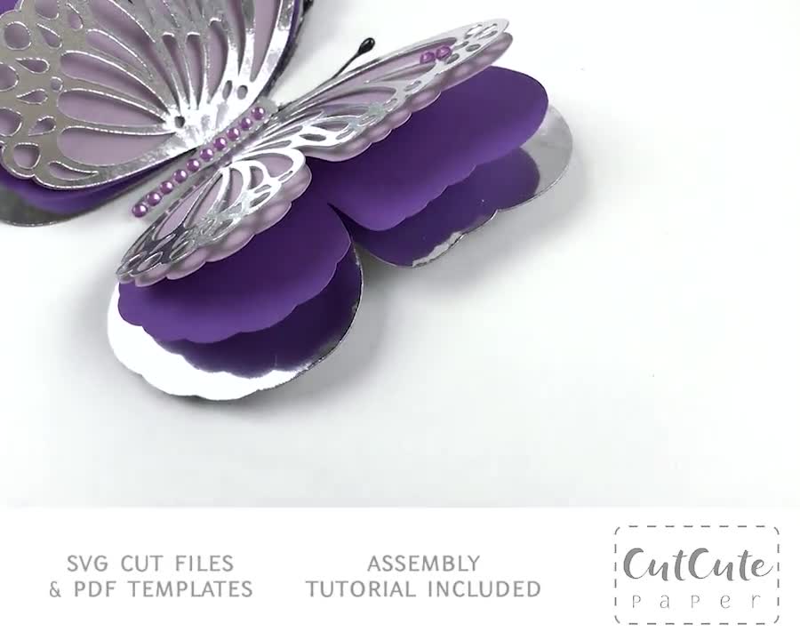 Modèle papillon, 3D Butterfly SVG, Paper Butterfly SVG, décor mural papillon,  décor de pépinière papillon, papillon svg, papillons en papier -  Canada