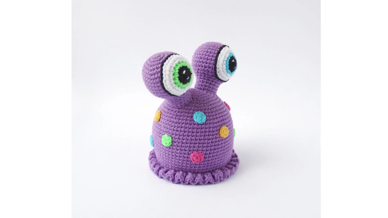 Lindo patrón de crochet Amigurumi Monster Slug, patrón de babosa de  crochet, patrón de babosa amigurumi