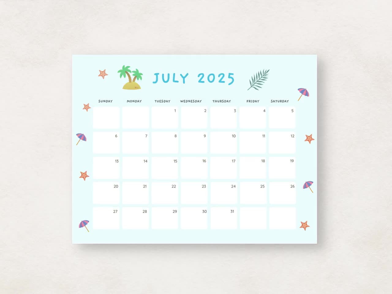 Cute 2025 Calendar Printable, Monthly Calendar 2025, 2025 Planner, Monthly Planner 2025, Aesthetic Calendar, Editable Calendar - Etsy