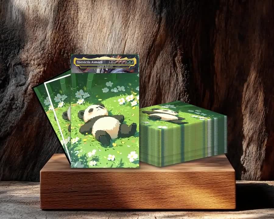 panda card sleeves Double Matte Art Sleeve - Sad Panda (50-Pack) - Legion Premium Supplies Card  Sleeves - Card Sleeves