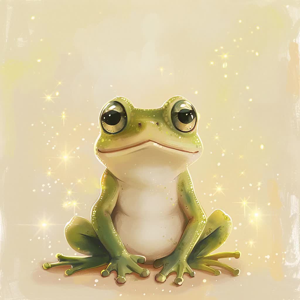 24 かわいいカエルのクリップアート、魔法のカエルのイラスト