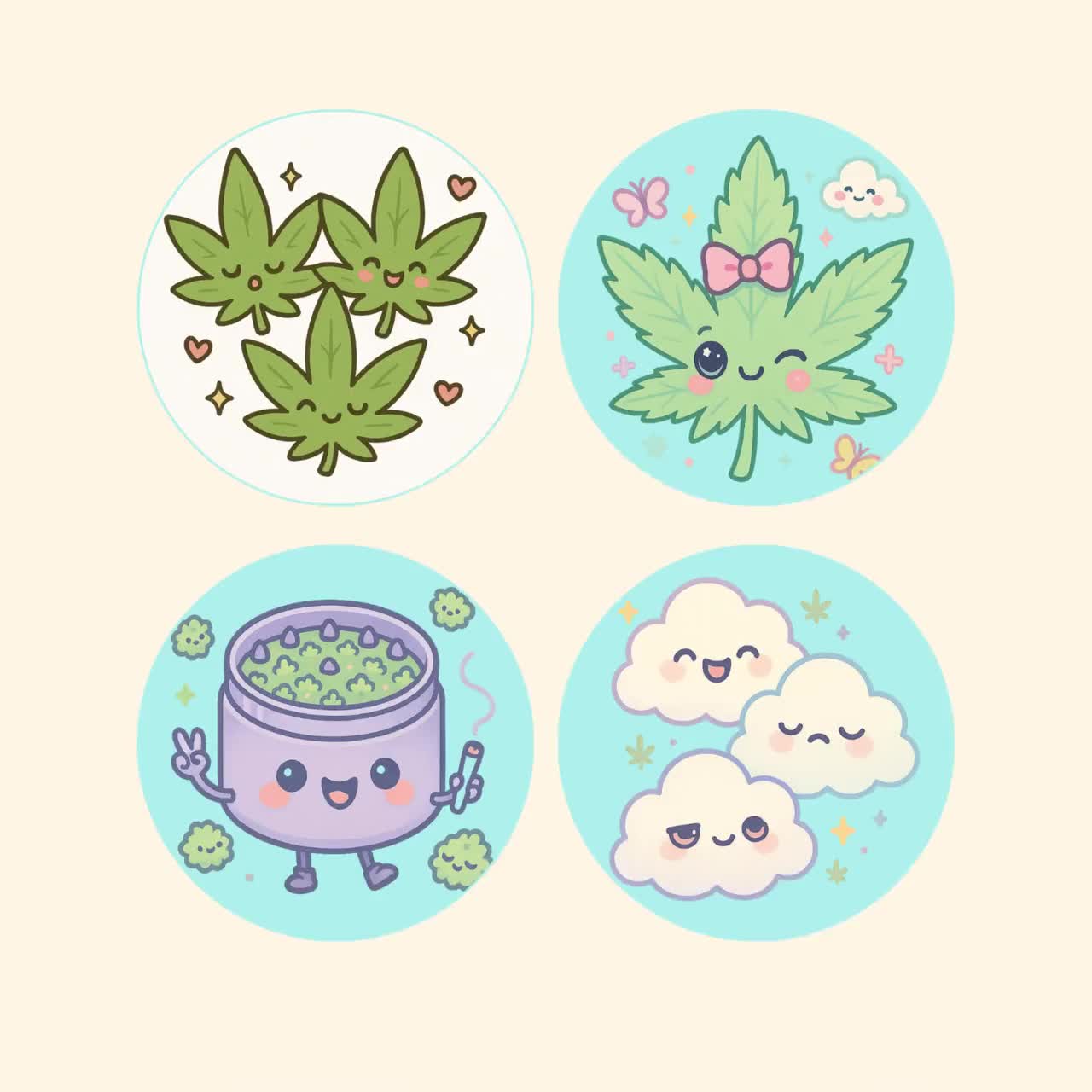 Weed Clipart Cute