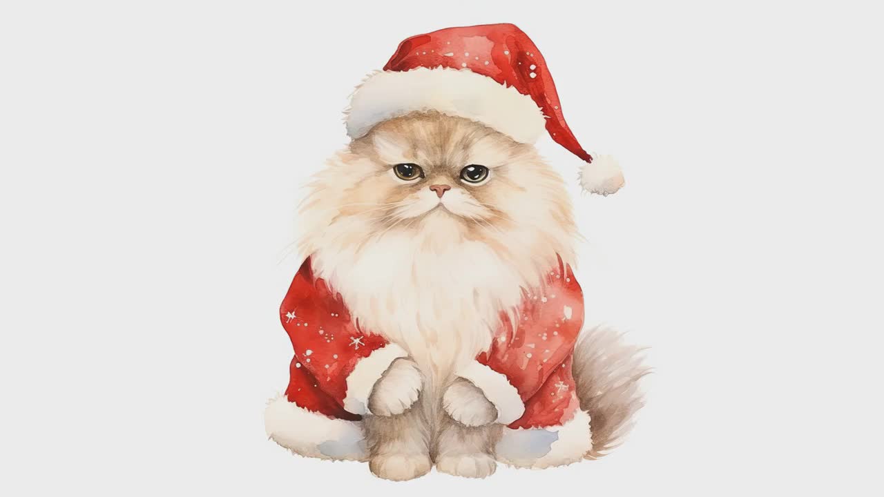 Premium Photo  Christmas gifts with persian cats, vintage filter image