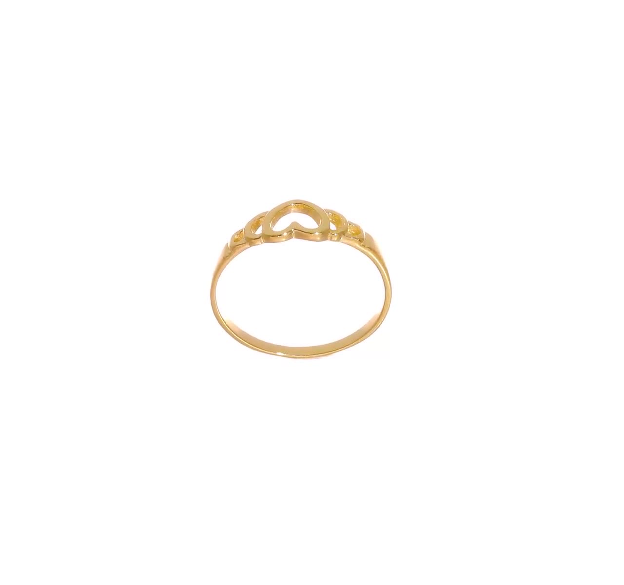 Caviar Gold Stacking Ring - Adjustable Ring