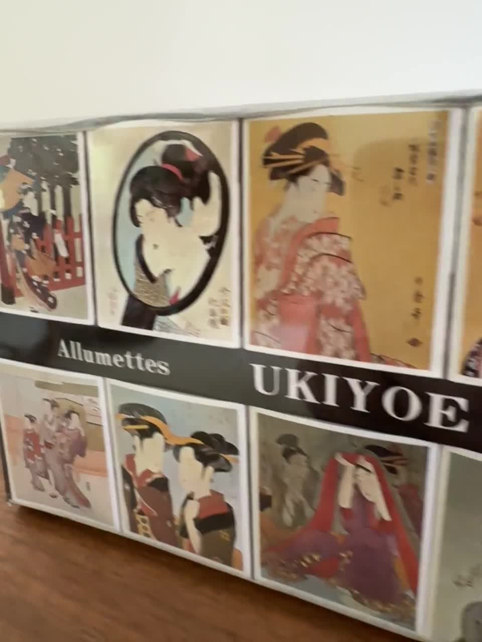 希少な浮世絵柄の日本のマッチ箱 - ヴィンテージの箱入りマッチ10個