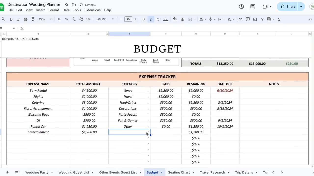 Destination Wedding Budget Spreadsheet Wedding Planning Newest