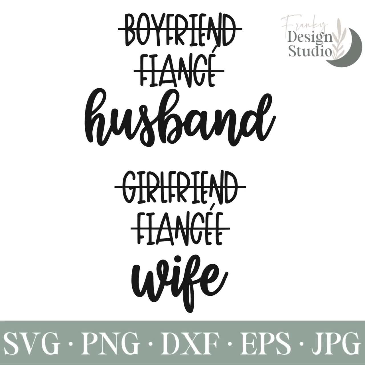 Womens Girlfriend Fiancee Wife T-Shirt Married 2019 Marriage Gift