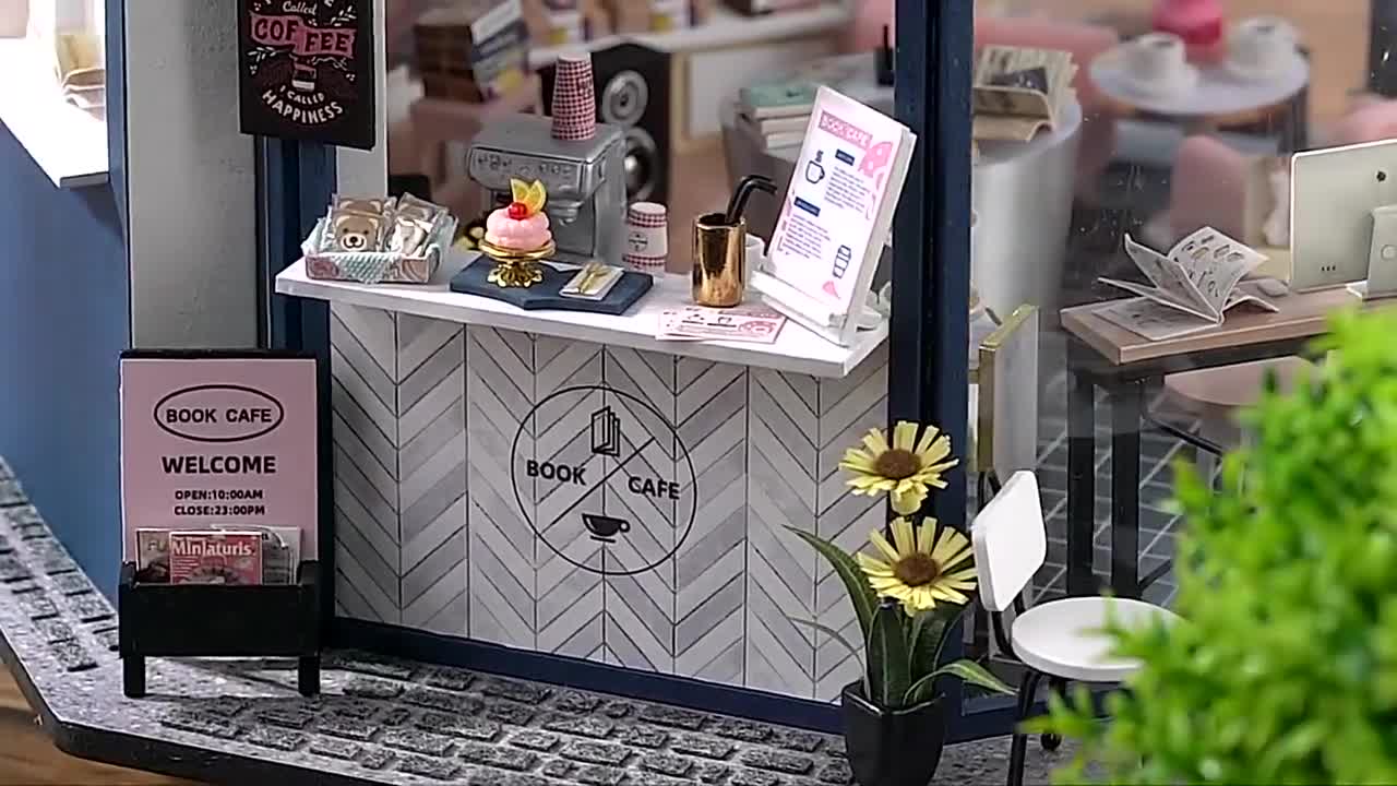 Book Cafe DIY Miniature House Kits