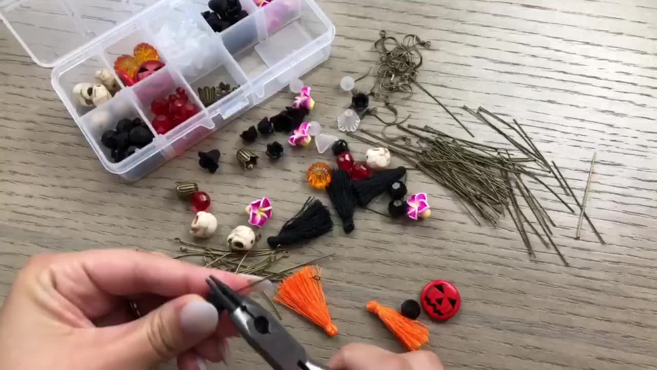 DIY Earring Kit Do It Yourself Halloween Jewelry Dia De Los Muertos Jewelry Making  Kit DIY Craft Kits Day of the Dead 