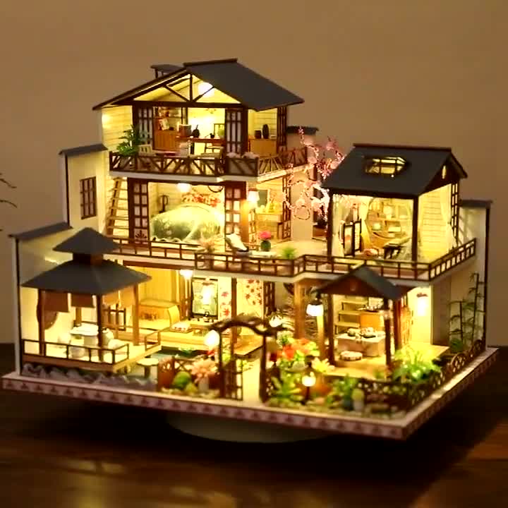 Dora's Bamboo Courtyard DIY Miniature Dollhouse - CraftDIYKit
