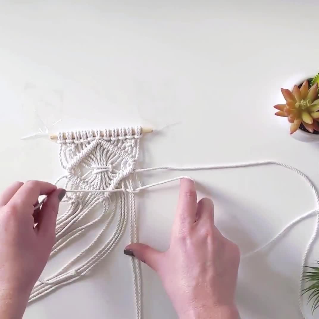 Macrame DIY Small Plant Hanger Kit for Beginners, Birthday Gift