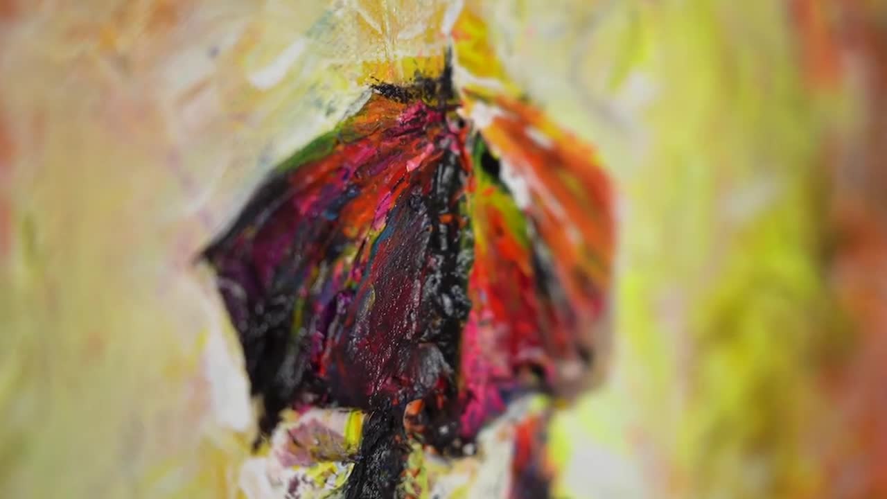 Quadro Acrilico Su Tela YS-Art 'Cascata' – Dipinto A Mano, Pronto Da Appendere, 140x70 Cm, Decorazione Salotto - 5