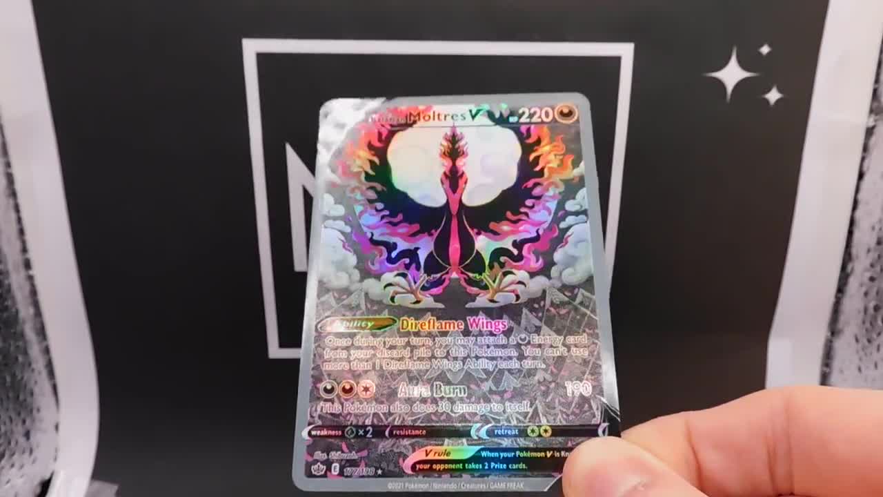 Galarian Moltres V Alternative Art Chilling Reign PROXY Super