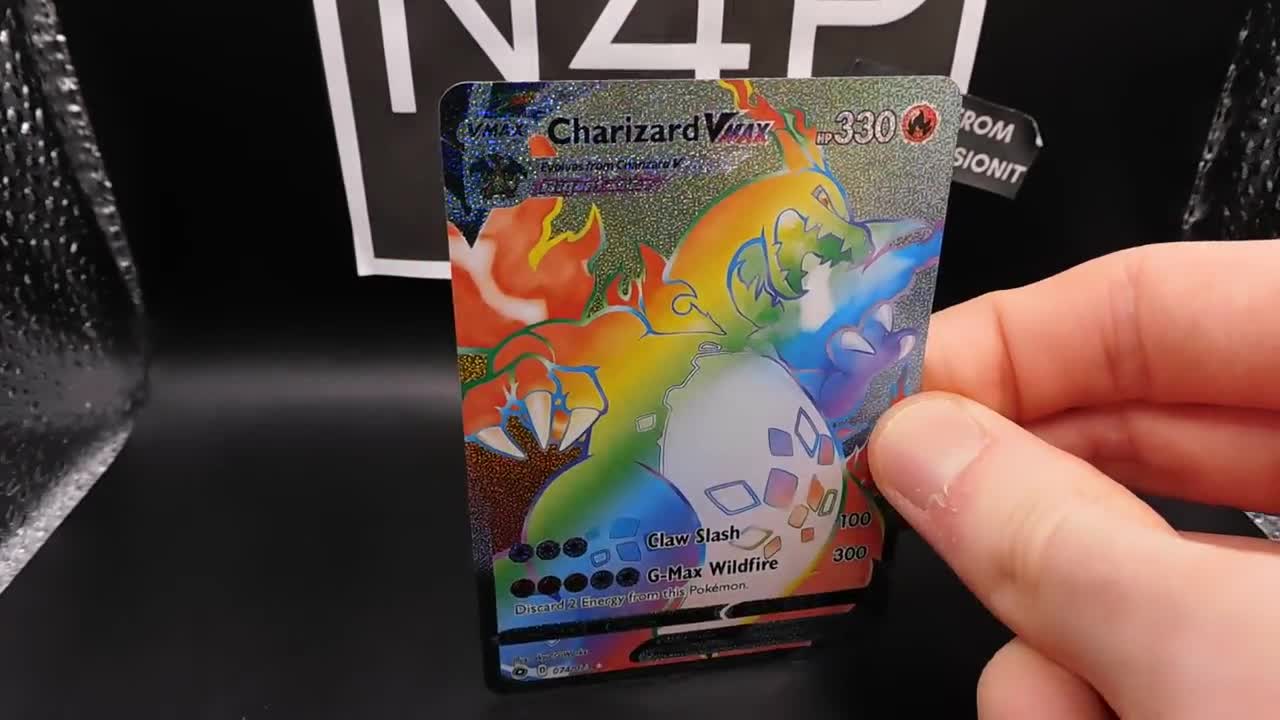 Pokemon carte Pokémon Gold 3D 10 Cartes rare VMAX-MULTI COLOURE à prix pas  cher