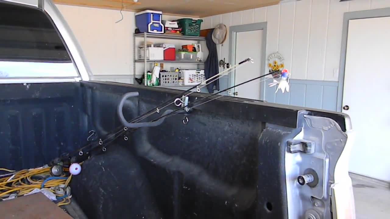 Fishing Rod Holder for Pickup Truck Bed That Keeps Rods Above