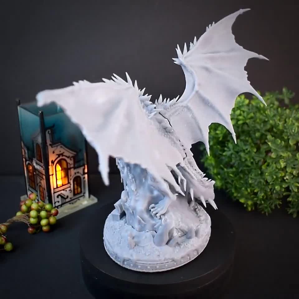 IJsdraakminiatuur: 28/32/38 mm fantasy-RPG mini voor DnD, TTRPG, image size:960x960