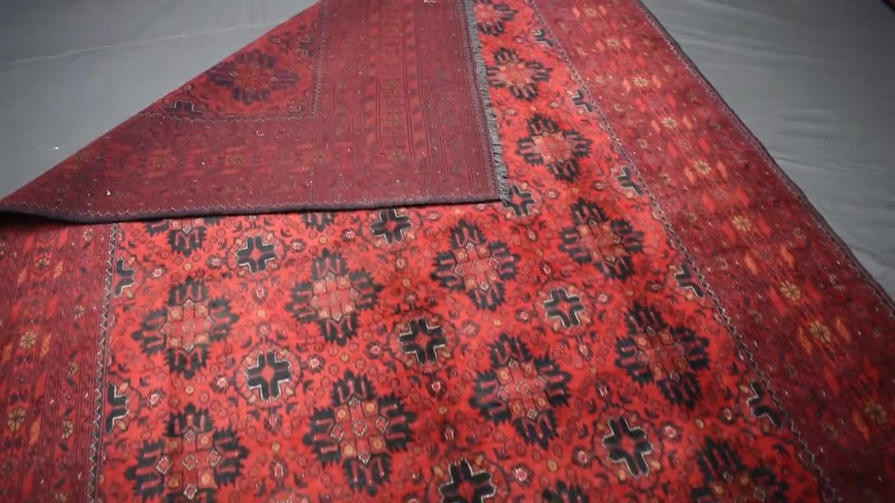 アフガニスタンの大型エリアラグ、9.6 x 6.9 フィート、アフガニスタン