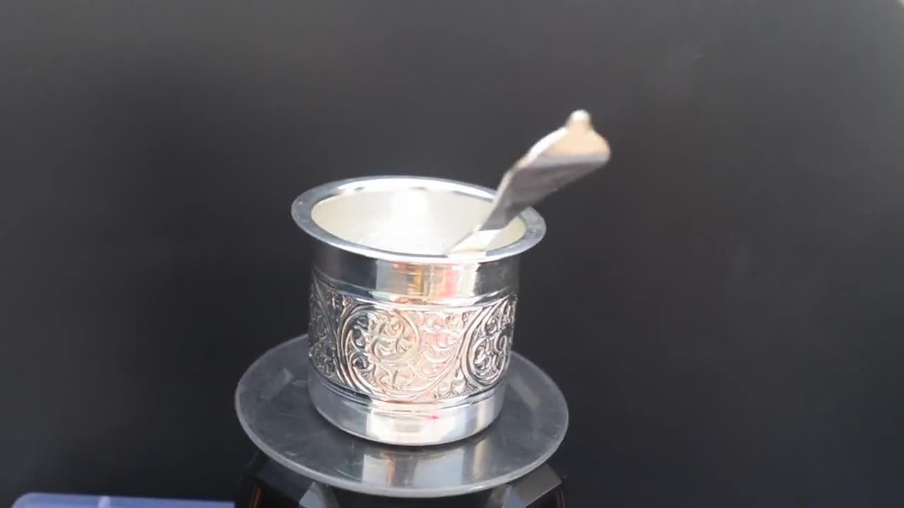 Pure Silver Panch cheapest Patra, Buy Online Silver Pancha-Patra at Home