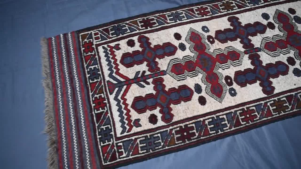 3x12 ヴィンテージ ランナー ラグ/ハンドメイド トルクメン バルーチ