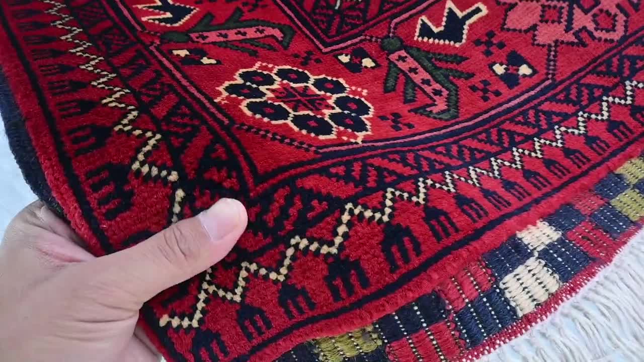 アフガニスタンハンドメイドトライブルラグ アフガニスタンハンドメイドトライブルラグ