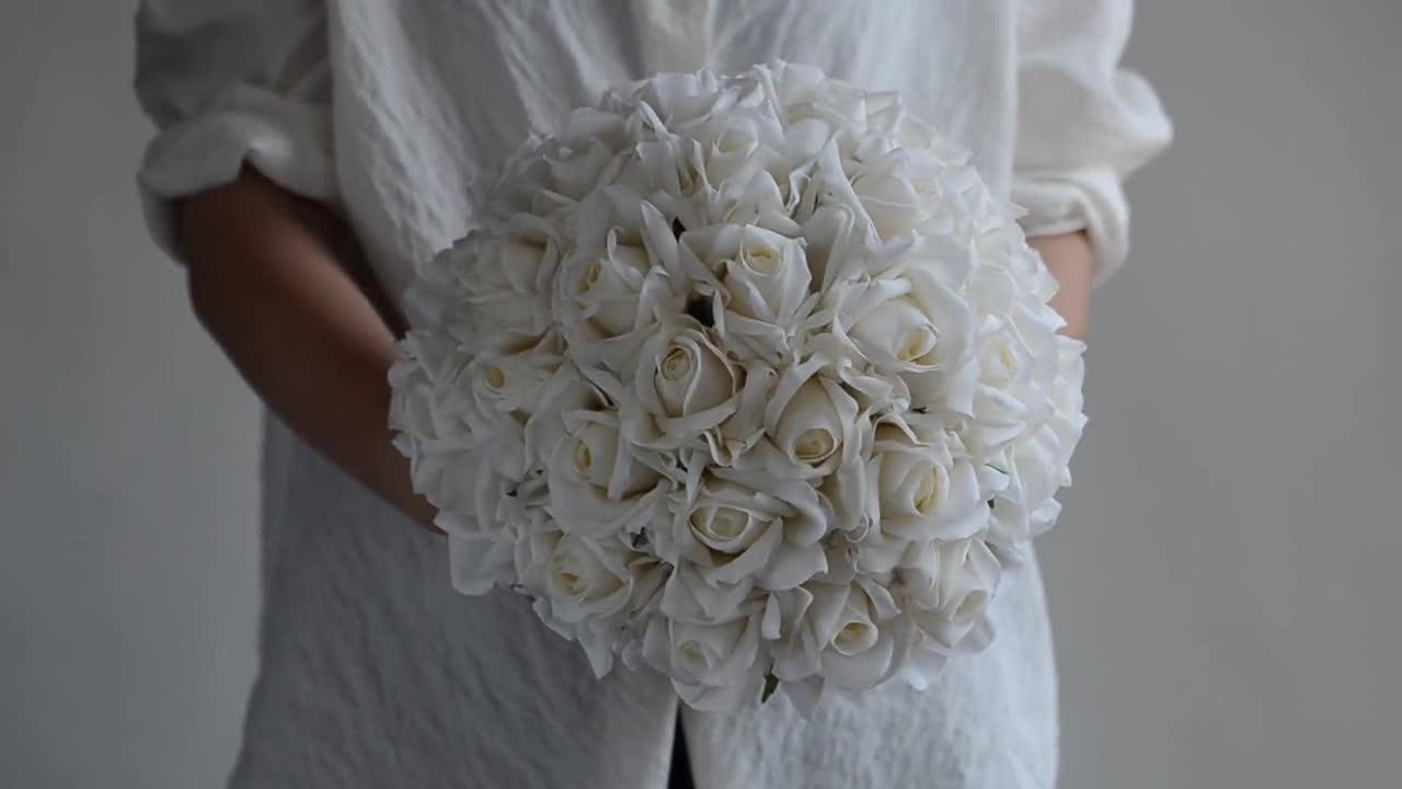 Ramo de flores artificiales de rosas románticas, ramos de boda románticos  estilo gota de agua, ramos de boda con flores para el hogar, jardín,  fiesta