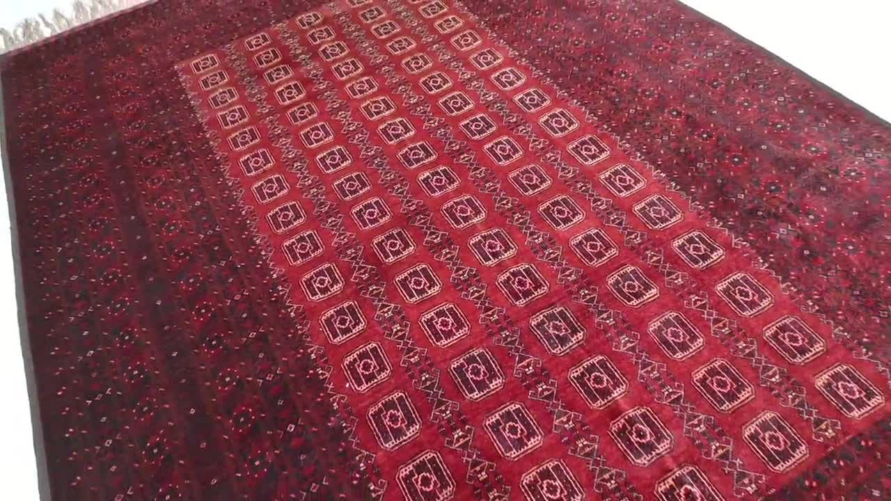 ☾Vintage Rug☽ 210cm×80cm　トルクメン族　アフガンラグ ☾Vintage Rug☽ 210cm×80cm トルクメン族 アフガンラグ C99401687