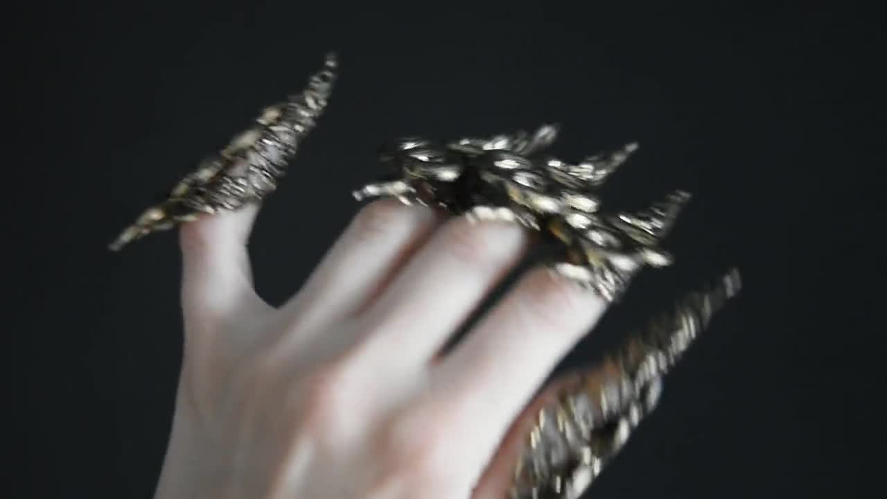 Medusa Hand Armor, Snakes Claw Rings Set for One Hand 