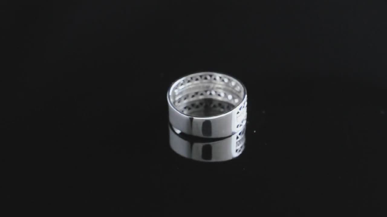 Anello Foglie Zirconi Bianchi Argento 925 Rosé