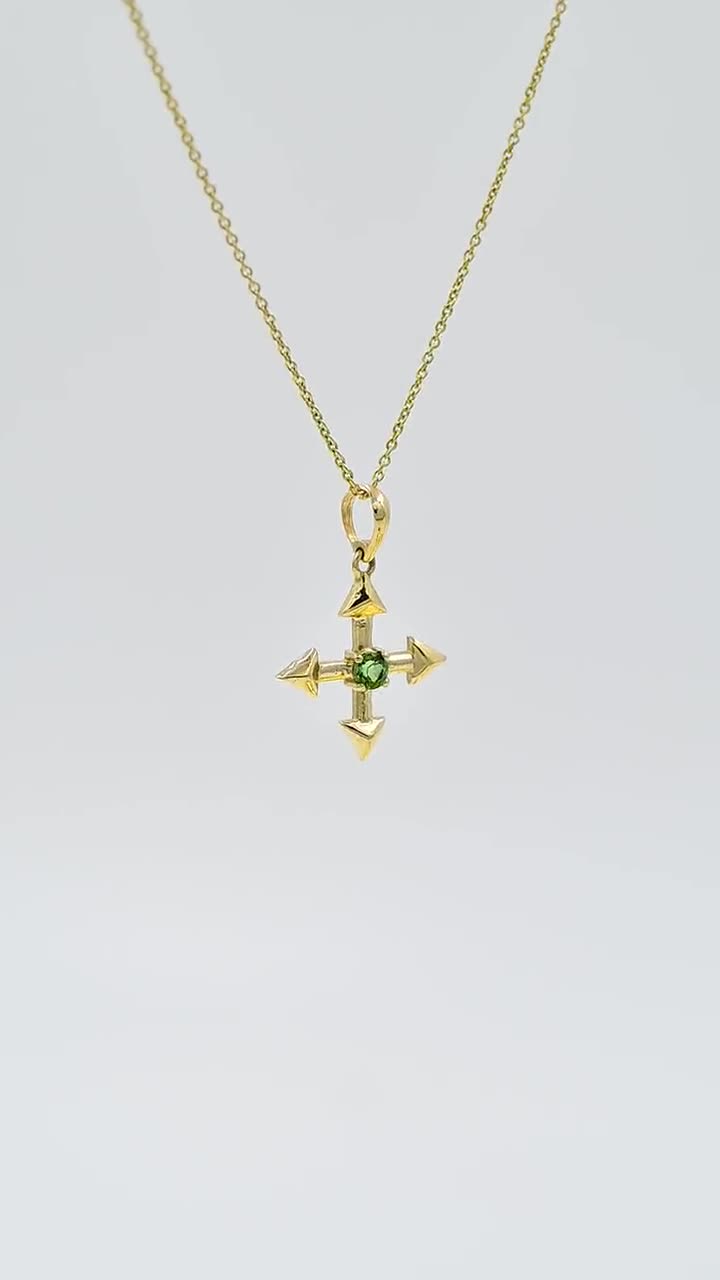 La Pietra dell'Anima di Maggio Choker Tormalina Verde smeraldo ct 1.57 – Marri Cortona