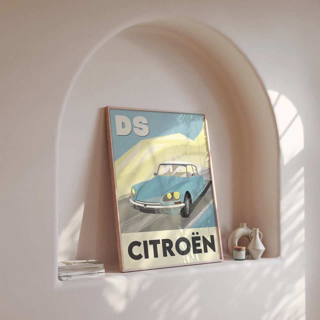 Citroen Ds Vintage Poster Salumec Design - Etsy