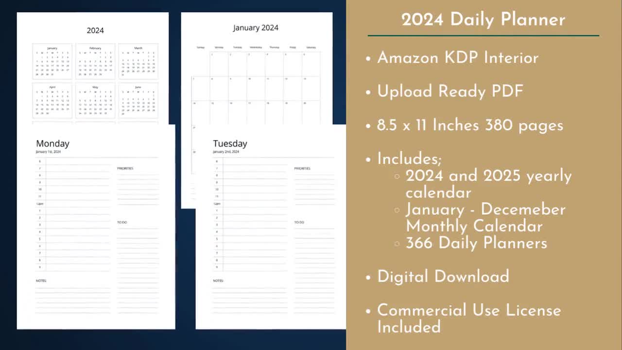 Approved KDP Interior 2024 Daily Planner 