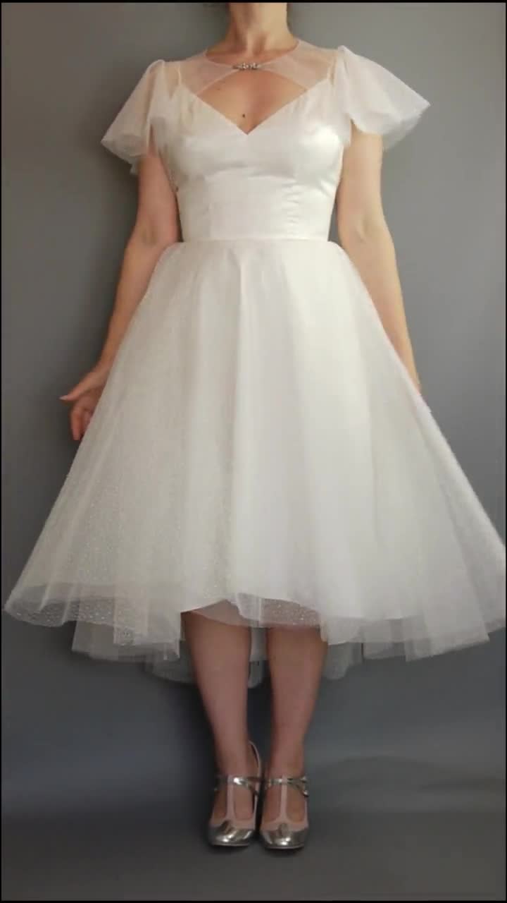 Darcy Wedding Dress Ivory Silk Dupion and Glitter Shimmer