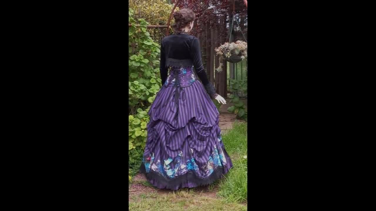 Alice in Wonderland Gothic Victorian Corset Gown Custom Fitted