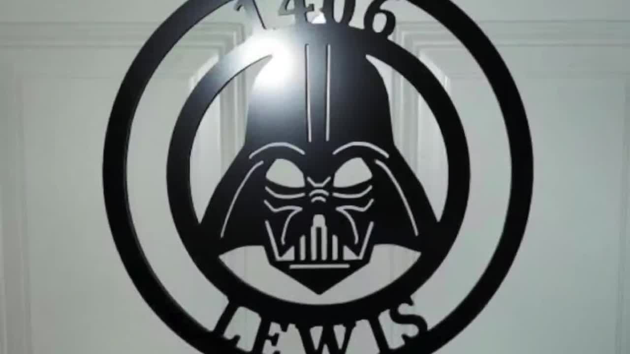 Darth Vader Sign - Inspired Star Wars Hanging Welcome