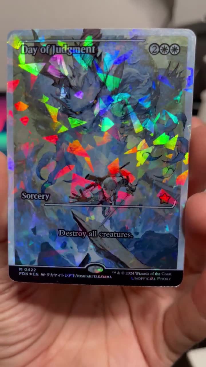 Fracture Foil Proxy Card - Day of Judgement- Gloss Finish - - Etsy