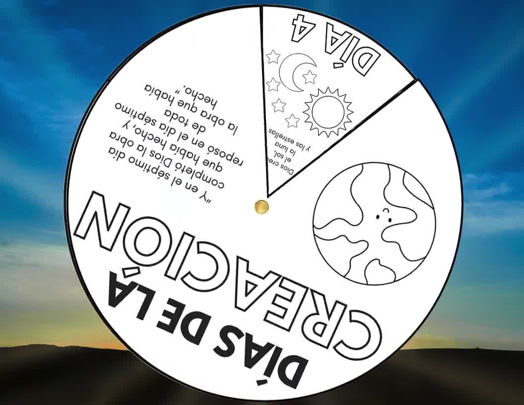 スペイン語の天地創造の日々、キリスト教日曜学校のレッスン、聖書