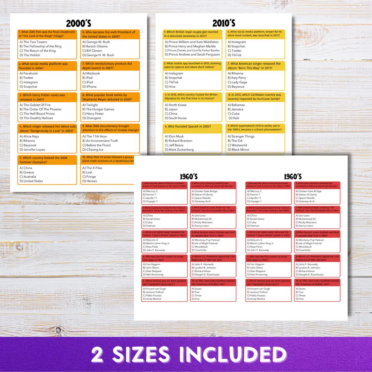 Set of 2 Strike It Lucky Music and Pub Quiz Trivia Games 100