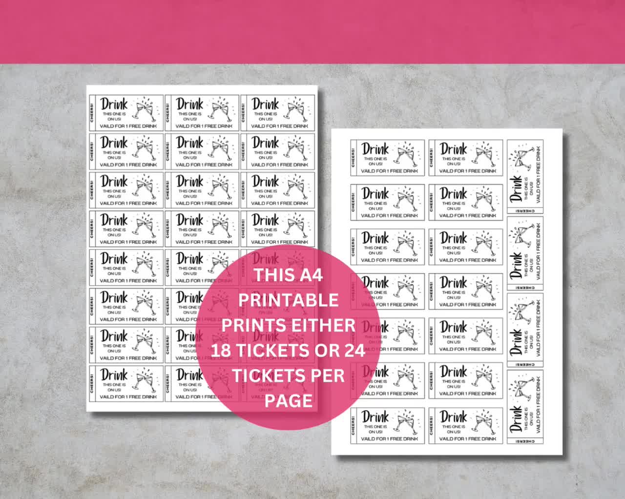 500 Gettoni Bevande Natale - Biglietti Drink Gratuito Per Feste, Matrimoni, Eventi, Rotolo - Foto 14