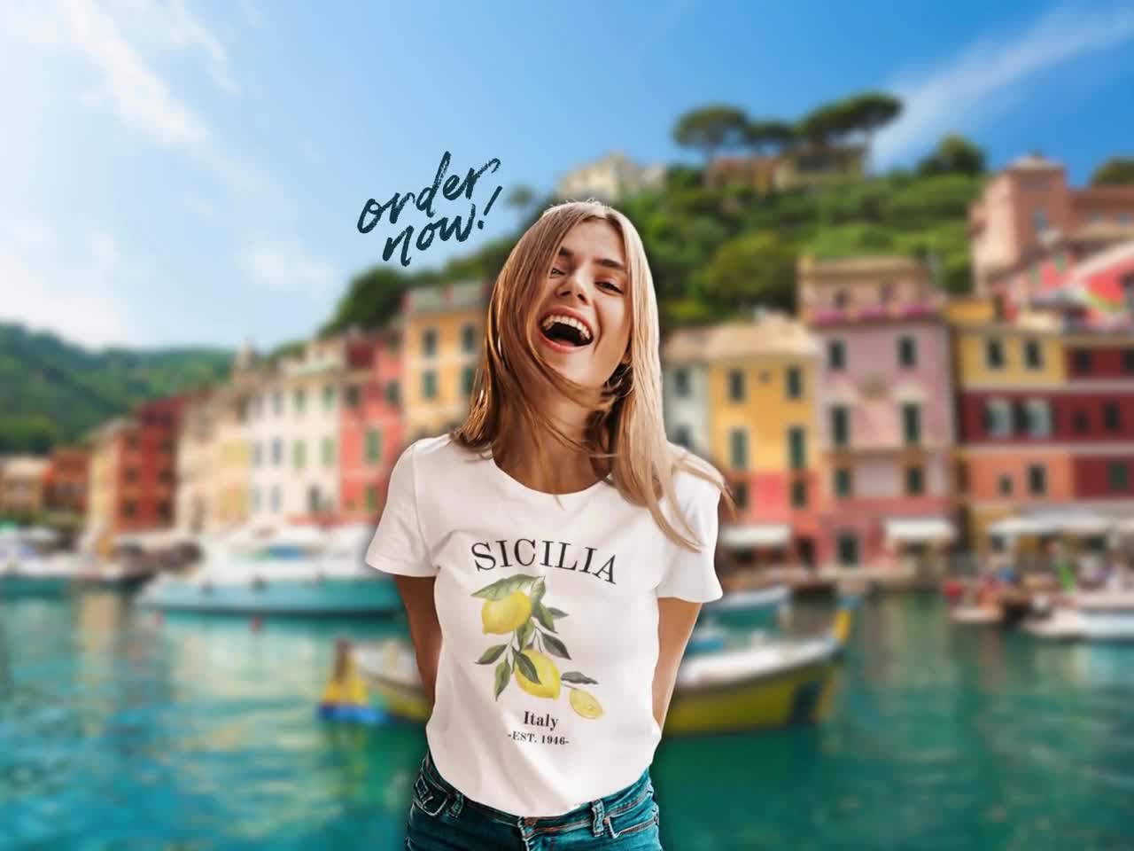 Sicilia Shirt, Sicily Lemons Tshirt, Italy Tshirt, Italy Shirt, Palermo  T-shirt, Positano Shirt, Italy Gift, Italy Fashion - Etsy