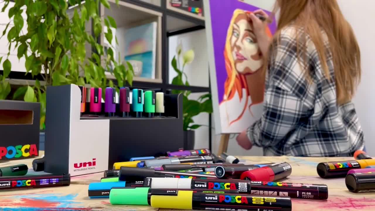 Uni Posca Pencil Assorted Set of 12 Spectrum