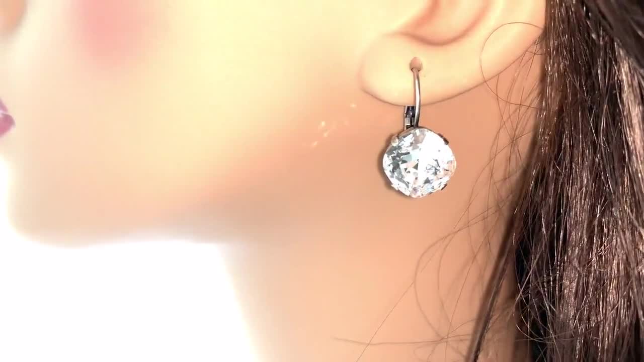 Set 6 Orecchini A Goccia In Cristallo Austriaco – Trasparenti, A Leva, Per Donne – Regalo Perfetto