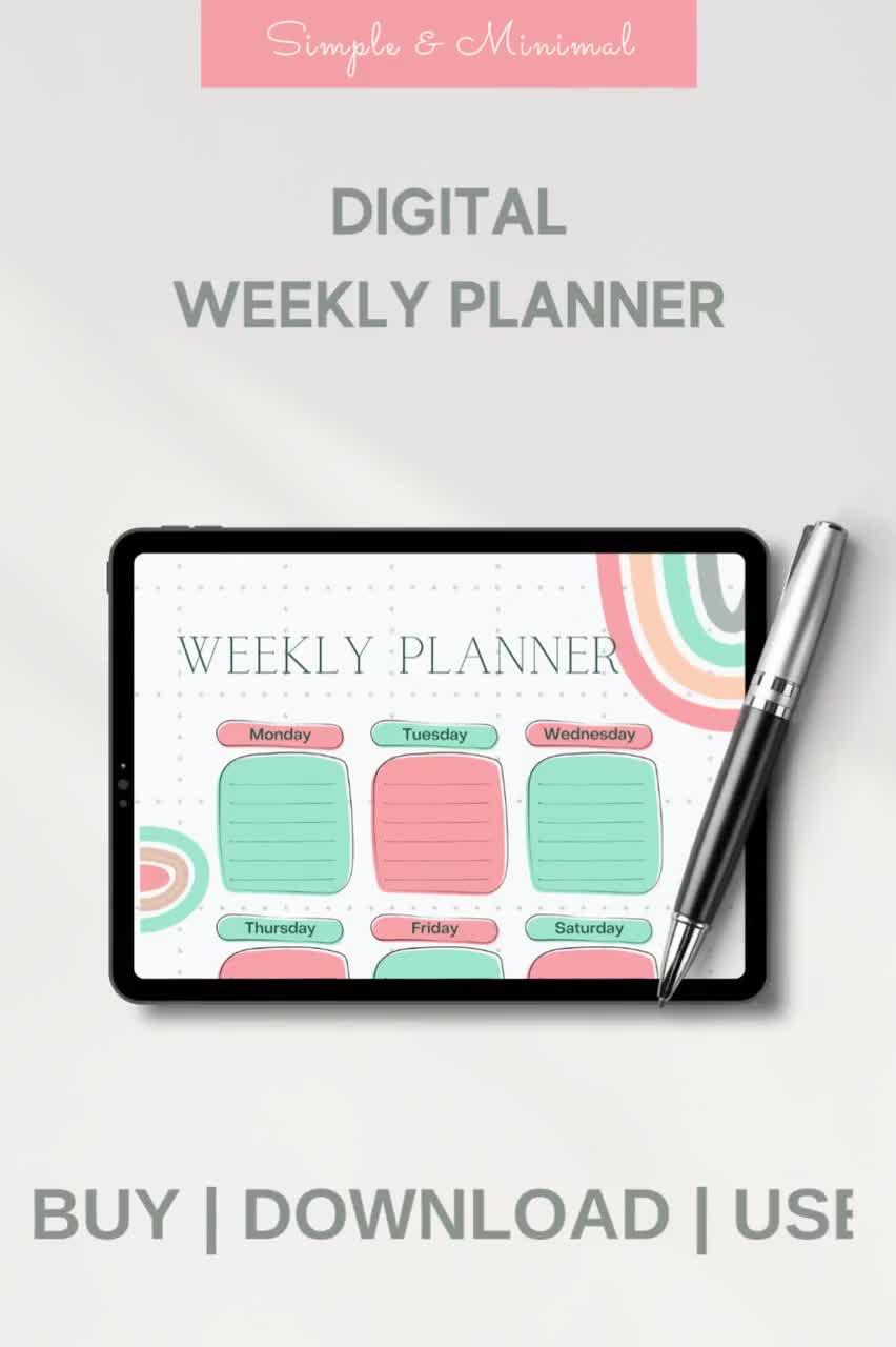 The Digital Weekly Planner – Mocked