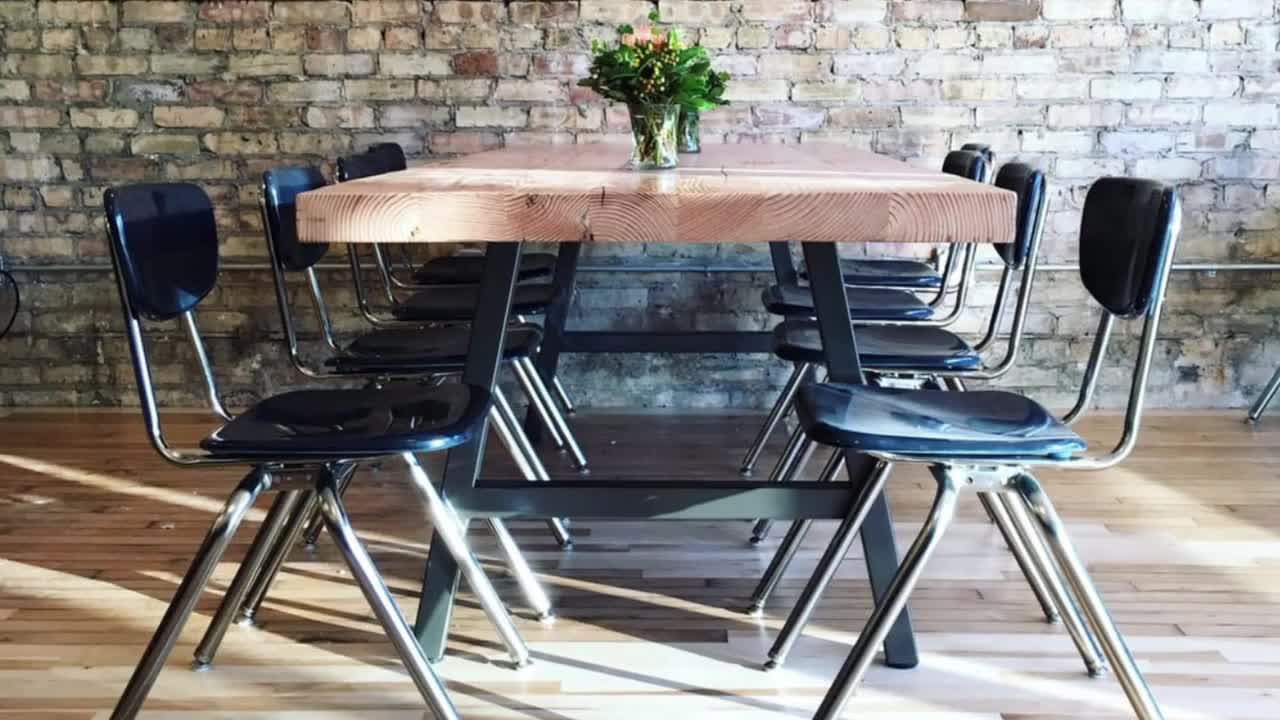 Mesa comedor estilo industrial madera reciclada -Mesas Comedor