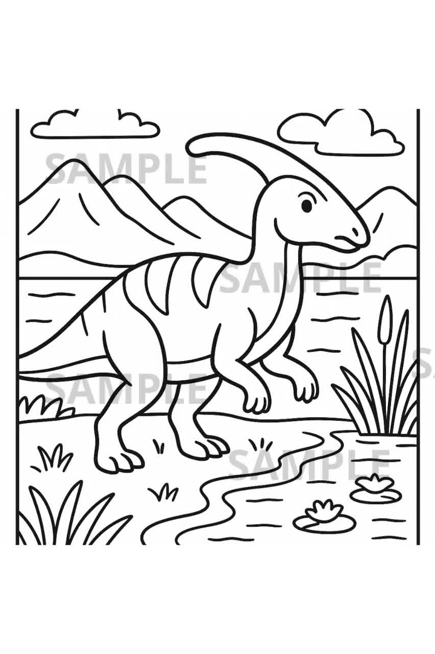 恐竜ぬりえ PDF バンドル、恐竜シート 11 枚（アロサウルス、アンキロ