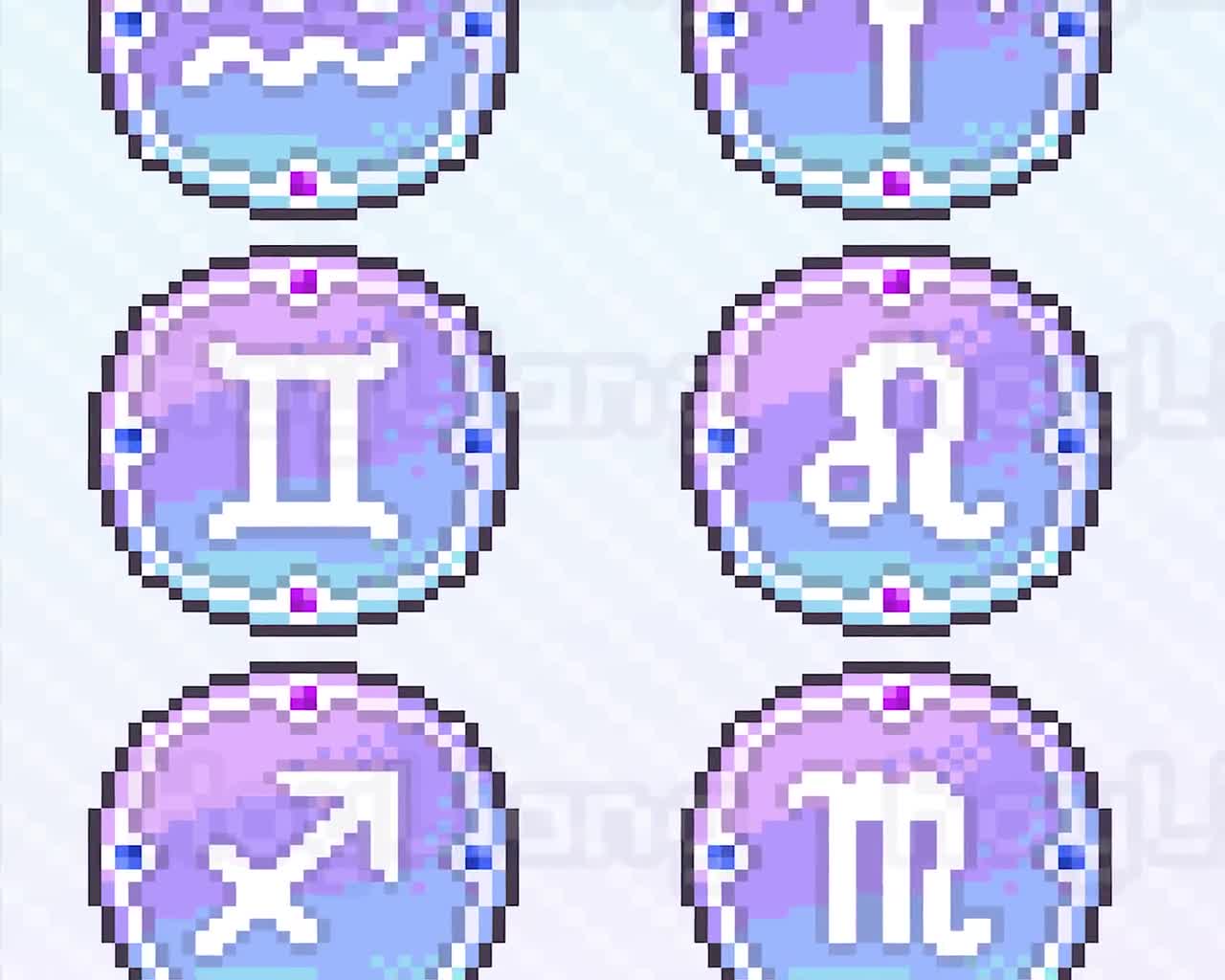 Cute Ghost Discord Role Icons 8-bit Pixel Emojis and Emotes 