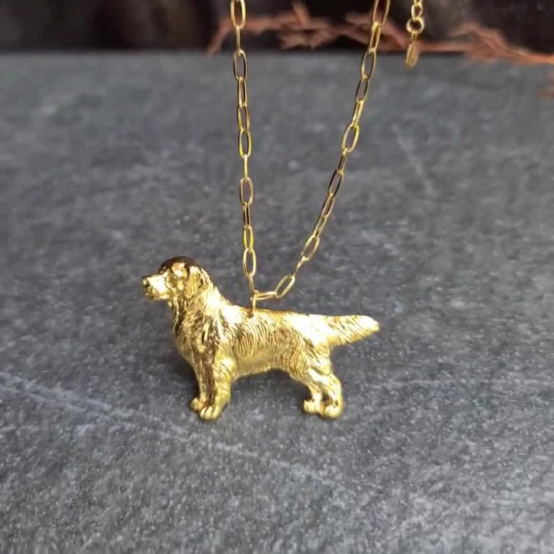 Golden Retriever 2024 Angel Jewelry Sterling Silver Handmade Golden Retriever Pendant GRT2-AP