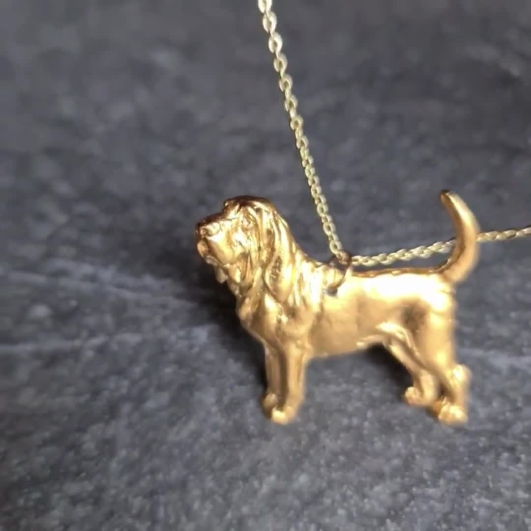 Detailed Bloodhound Necklace - Handcrafted Pet Jewelry for Dog