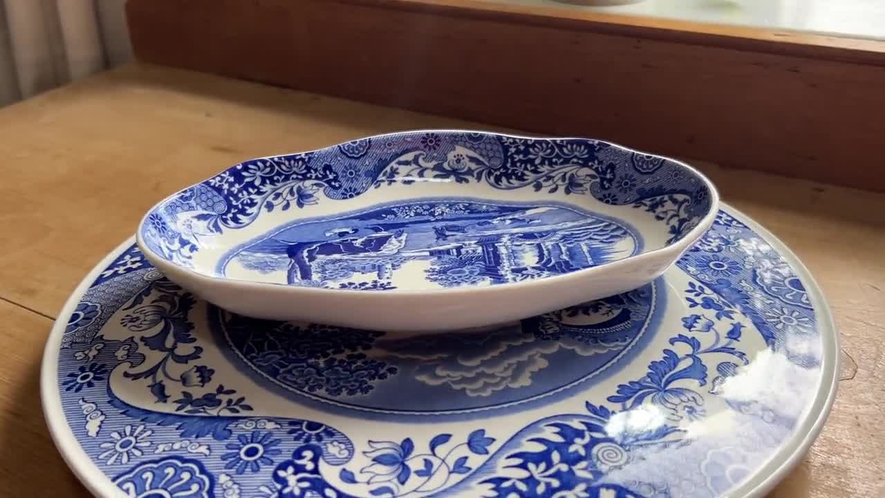 Spode Blue Italian Devonia Serving Dish England