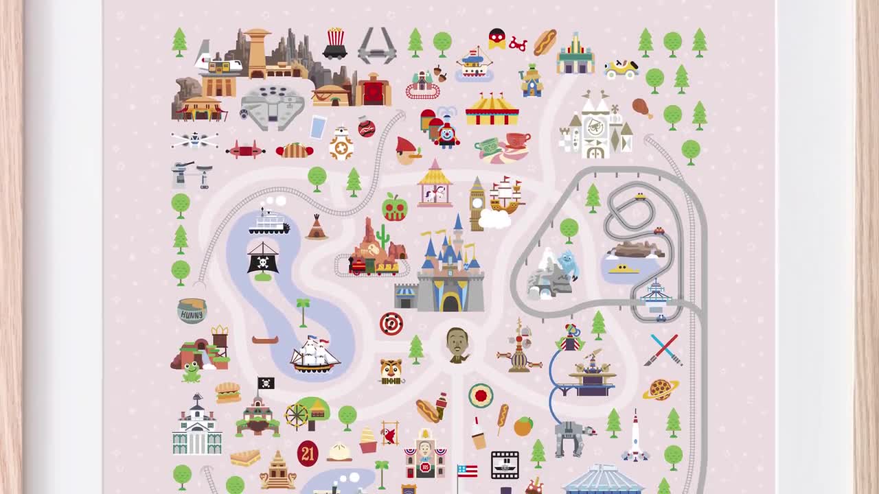 ディズニーランドマップ（印刷版） – デジタルダウンロード。2026年版