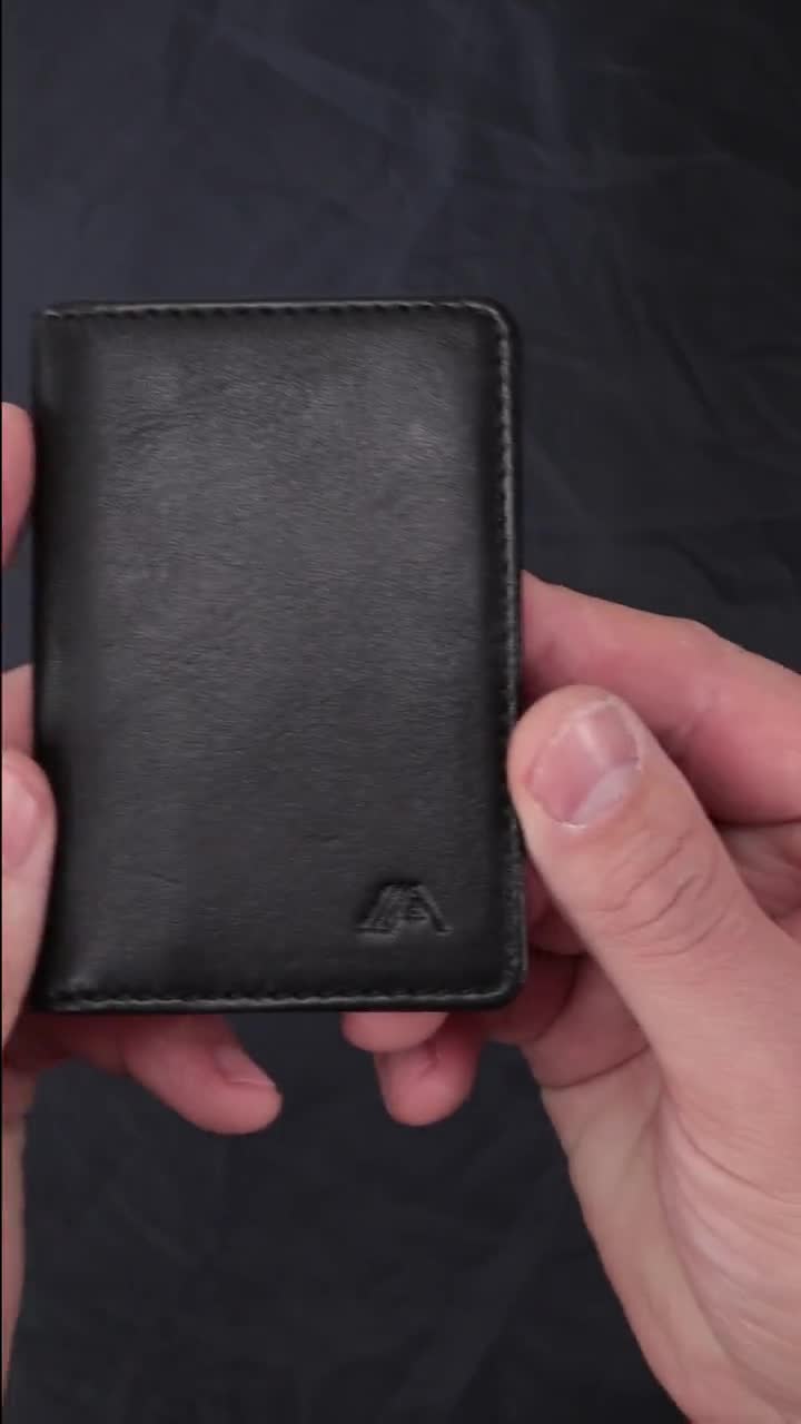 Adames Money Clip Wallet with Oyster Card Holder: Brown/Green - adames